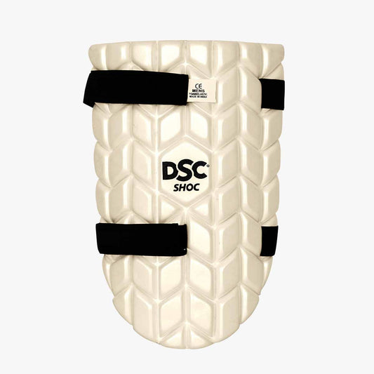 DSC Intense Shoc Cricket Thigh Pad | Color: Multicolor | Size: Mens RH | Material: PVC | Light Weight & Moulded | Lower Body Protection | Sweat Absorbent & Breathable | Low Density Foam Inside