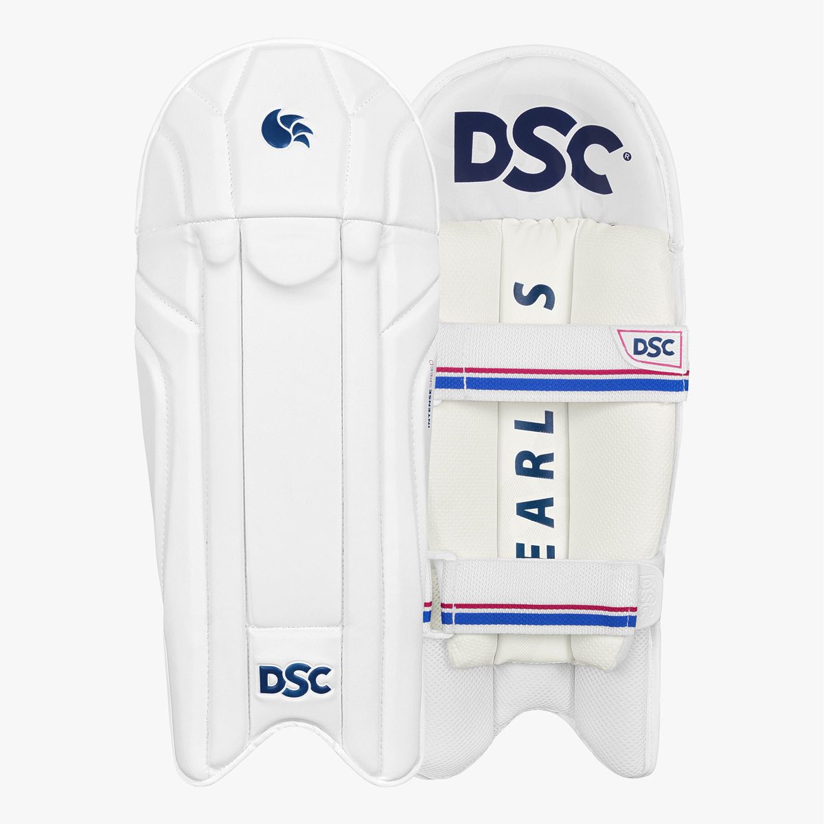 DSC Intense Speed Cricket Wicket Keeping Legguard | Color: Multicolor | Material: PU, Foam | Skill Level: Professionals | Breathable | Mesh Instep | High-Density Foam | Lightweight Padded