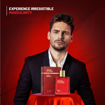 Wild Stone Ultra Sensual Eau de Parfum Perfume, 100 ml (3.4 Fl oz) | Aromatic Fougere | Long-Lasting Fragrance | Perfect for Active Lifestyle | Skin Friendly | Cruelty-Free