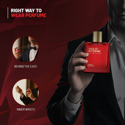 Wild Stone Ultra Sensual Eau de Parfum Perfume, 100 ml (3.4 Fl oz) | Aromatic Fougere | Long-Lasting Fragrance | Perfect for Active Lifestyle | Skin Friendly | Cruelty-Free
