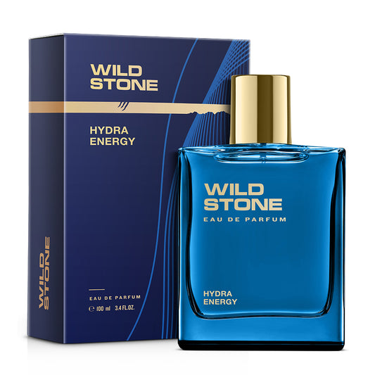Wild Stone Hydra Energy Long Lasting Perfume Spray for Men | Eau de Parfum (EDP) | 100 ml / 3.4 Fl oz | Refreshing Fragrances for Modern Man | Citrus & Aquatic Freshness | Gift-Ready