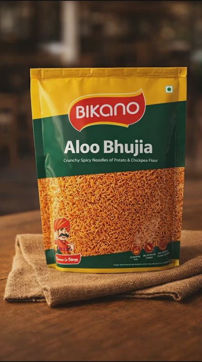 Bikano Aloo Bhujia | 350g | Crunchy and Spicy Aloo Bhujia Snack | Perfect Tea-Time Namkeen