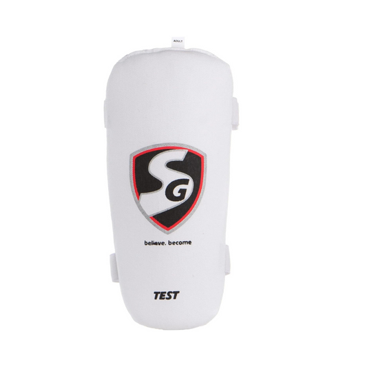 SG Test Mens Arm Guard Linen | White | Men’s Size | Foam, Linen Casing | Men | Elastic Velcro Straps | Lightweight Foam | Pre-Shaped Design | Premium Quality | Easy Adjustment