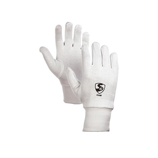 SG Club Inner Batting Gloves | White | Boys Size | Cotton | Youth | Right Hand Orientation | Quality Products | 100% Customer Satisfaction | Comfortable & Durable Fit